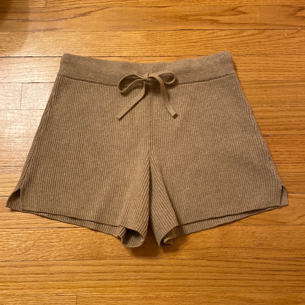 Abercrombie & Fitch Tan Sweater Shorts